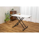 らくらく昇降式フリーテーブル 大理石調[0437310] メーカー直送 ▼返品・キャンセル不可【他商品との同時購入不可】