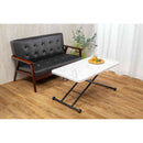 らくらく昇降式フリーテーブル 大理石調[0437310] メーカー直送 ▼返品・キャンセル不可【他商品との同時購入不可】