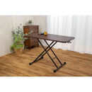 らくらく昇降式フリーテーブル ブラウン[0437320] メーカー直送 ▼返品・キャンセル不可【他商品との同時購入不可】