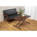 らくらく昇降式フリーテーブル ブラウン[0437320] メーカー直送 ▼返品・キャンセル不可【他商品との同時購入不可】