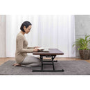 らくらく昇降式フリーテーブル ブラウン[0437320] メーカー直送 ▼返品・キャンセル不可【他商品との同時購入不可】