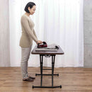 らくらく昇降式フリーテーブル ブラウン[0437320] メーカー直送 ▼返品・キャンセル不可【他商品との同時購入不可】