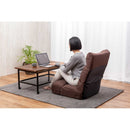 ボリュームコイルスプリング座椅子 ブラウン[0437710] メーカー直送 ▼返品・キャンセル不可【他商品との同時購入不可】