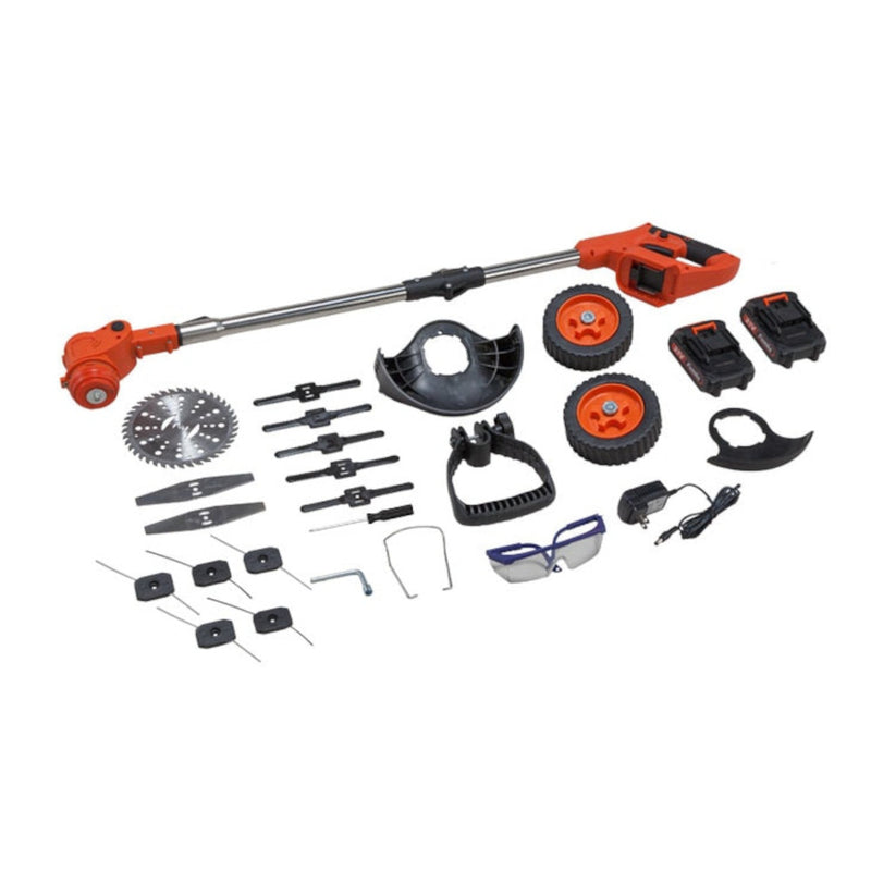 充電式4WAY草刈り機24点セット+予備バッテリー[04418] メーカー直送 ▼返品・キャンセル不可【他商品との同時購入不可】