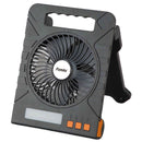 ファミラ充電式ソーラーパワフルファン ブラック[0445010] メーカー直送 ▼返品・キャンセル不可【他商品との同時購入不可】