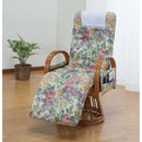 天然籐フットレスト付き回転高座椅子 ゴブラン[0448220] メーカー直送 ▼返品・キャンセル不可【他商品との同時購入不可】