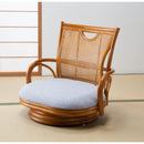 あぐらで座れる天然籐回転チェア ナチュラル[0448310] メーカー直送 ▼返品・キャンセル不可【他商品との同時購入不可】
