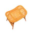 天然籐スクエアスツール[04486] メーカー直送 ▼返品・キャンセル不可【他商品との同時購入不可】