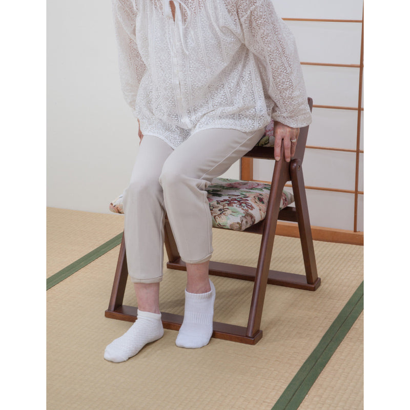 天然木和風折り畳み椅子[04490] メーカー直送 ▼返品・キャンセル不可【他商品との同時購入不可】