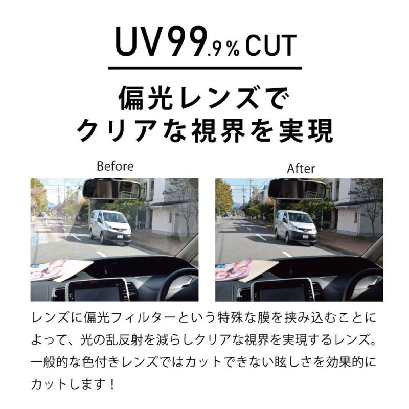 【特典付き】瞬間偏光サングラス GR-007C ブラックマット メーカー直送 ▼返品・キャンセル不可【他商品との同時購入不可】