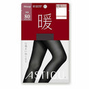 アスティーグ 暖 発熱80デニール チャコール L-LL 1足