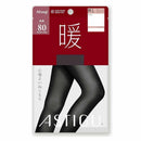 アスティーグ 暖 発熱80デニール チャコール M-L 1足