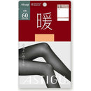 アスティーグ 暖 発熱60デニール イエローオークル L-LL 1足