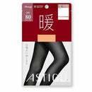 アスティーグ 暖 発熱80デニール イエローオークル L-LL 1足