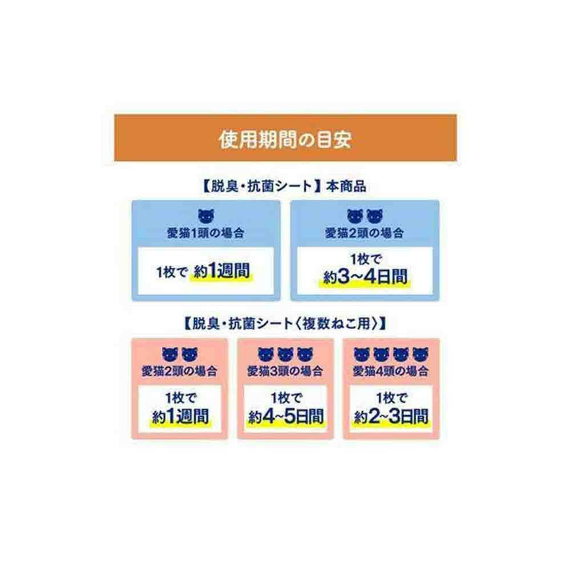 ニャンとも清潔トイレ 脱臭・抗菌シート 4枚