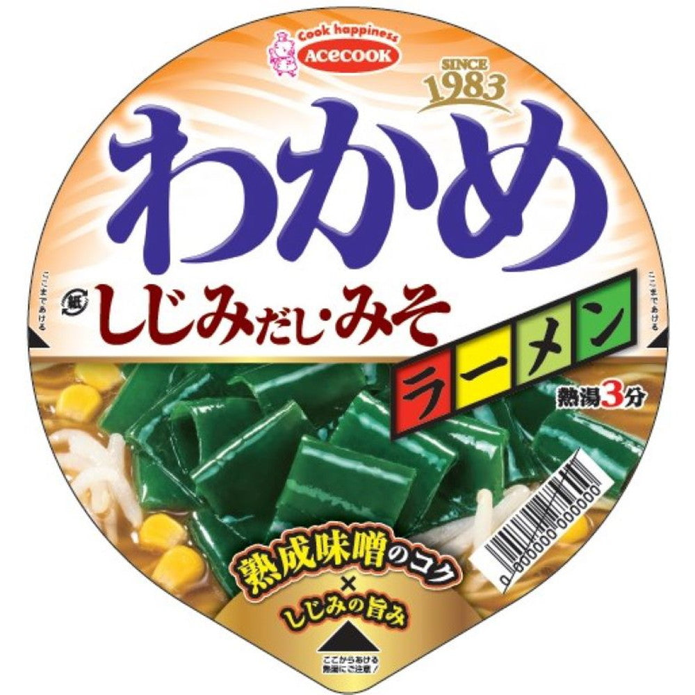 ◇エースコック わかめラーメン しじみだし・みそ 92g