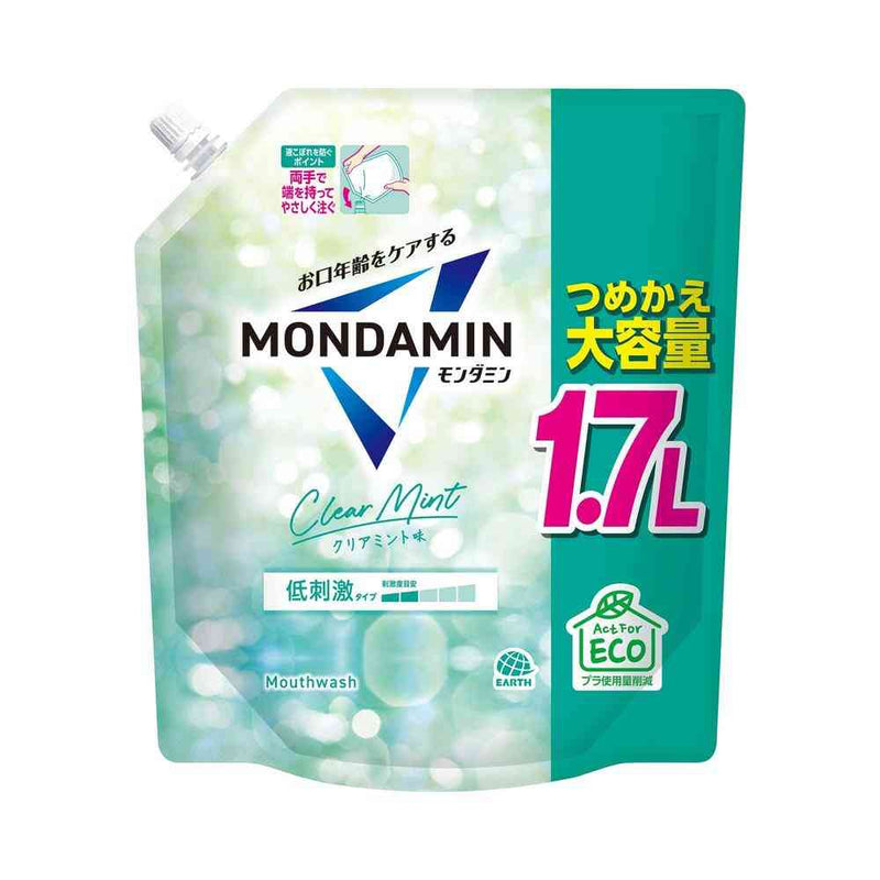 アース製薬 モンダミン クリアミント つめかえ大容量 1700ml