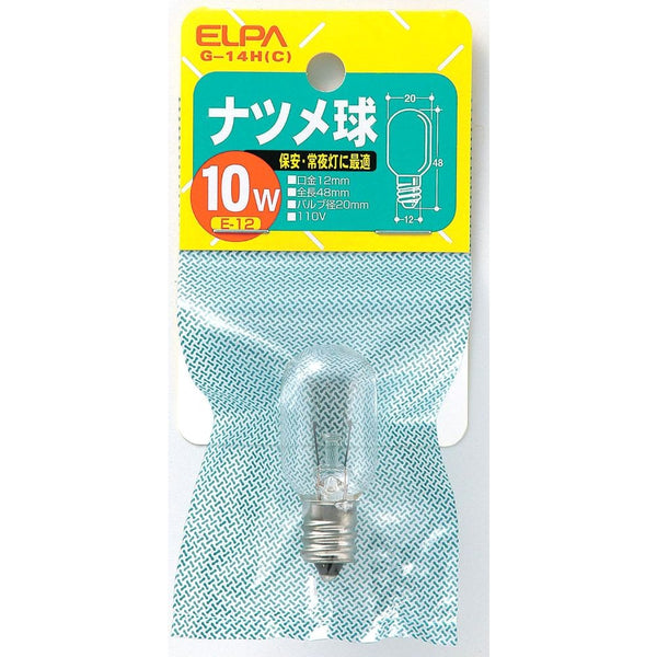 エルパ ELPA ナツメ球 10W クリア E12 G-14H(C)