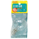 エルパ ELPA ミニボール球 白熱電球 E17 10W G-82H（C）