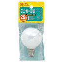 エルパ ELPA ミニボール球 白熱電球 E17 25W G-87H（W）