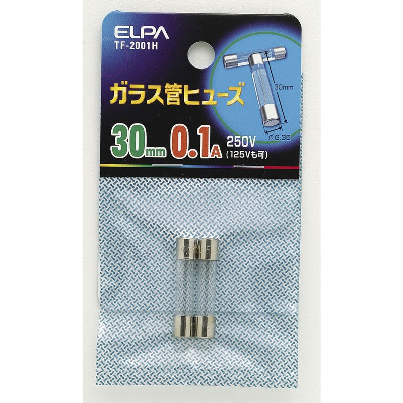 エルパ ELPA ガラス管ヒューズ30MM ヒューズ 補修 TF-2001H