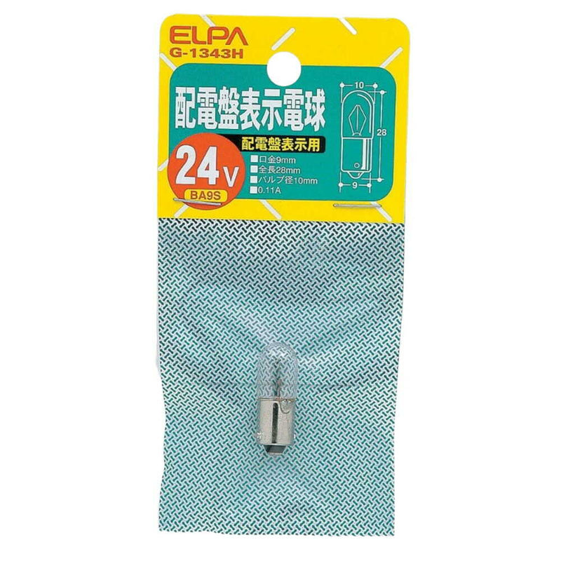 エルパ ELPA 配電盤表示電球 白熱電球 BA9S 0.11A G-1343H