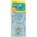 エルパ ELPA S型ミニ球 白熱電球 海外製照明用 E14 25W G-201H（C）