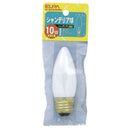 エルパ ELPA シャンデリア球 白熱電球 E26 10W G-602H（W）