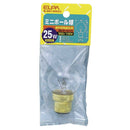 エルパ ELPA ミニボール球 白熱電球 海外製照明用 B22D 25W G-8013H（C）