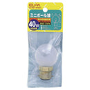 エルパ ELPA ミニボール球 白熱電球 海外製照明用 B22D 40W G-8014H（F）