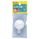 エルパ ELPA ミニボール球 白熱電球 E17 40W G-8011H（W）