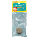 エルパ ELPA ミニボール球 白熱電球 E26 60W G-807H（C）