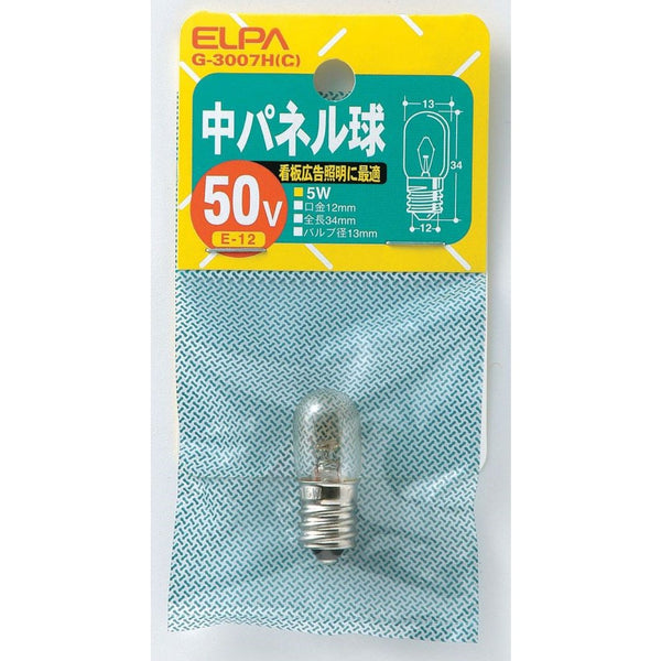 エルパ ELPA 中パネル球 白熱電球 E12 5W G-3007H(C)