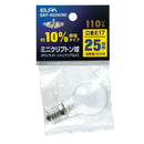 エルパ ELPA ミニクリプトン球 白熱電球 E17 25W形 GKP-H22H（W）