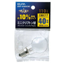 エルパ ELPA ミニクリプトン球 白熱電球 E17 40W形 GKP-H36H（W）