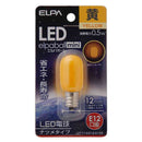 朝日電器  ELPA LED ナツメ形 黄 E12 LDT1Y-G-E12-G103
