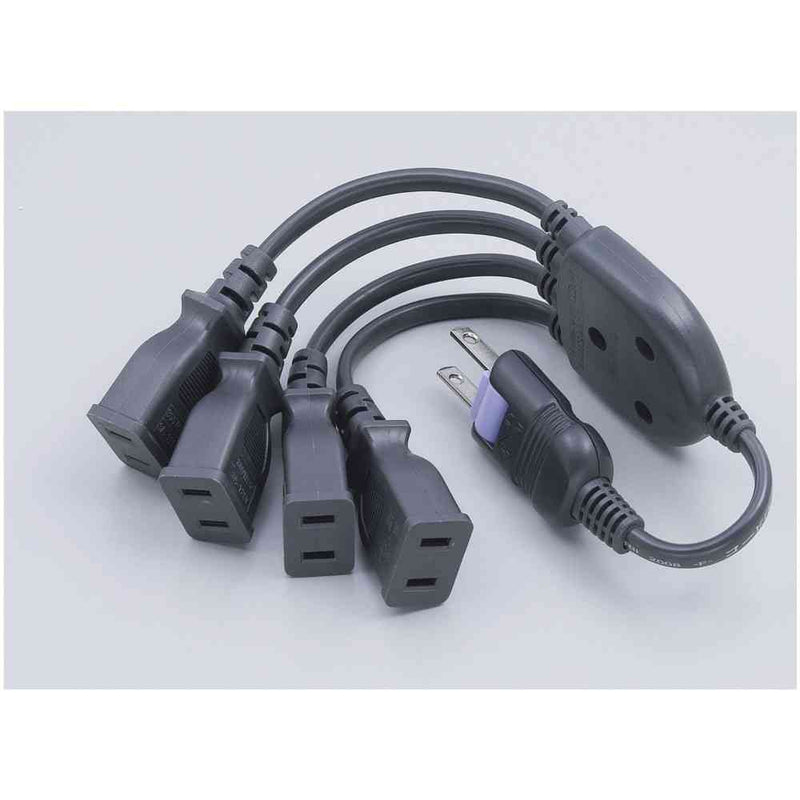 エルパ ELPA 4分配コード 15A W-X1200NB ダークグレー