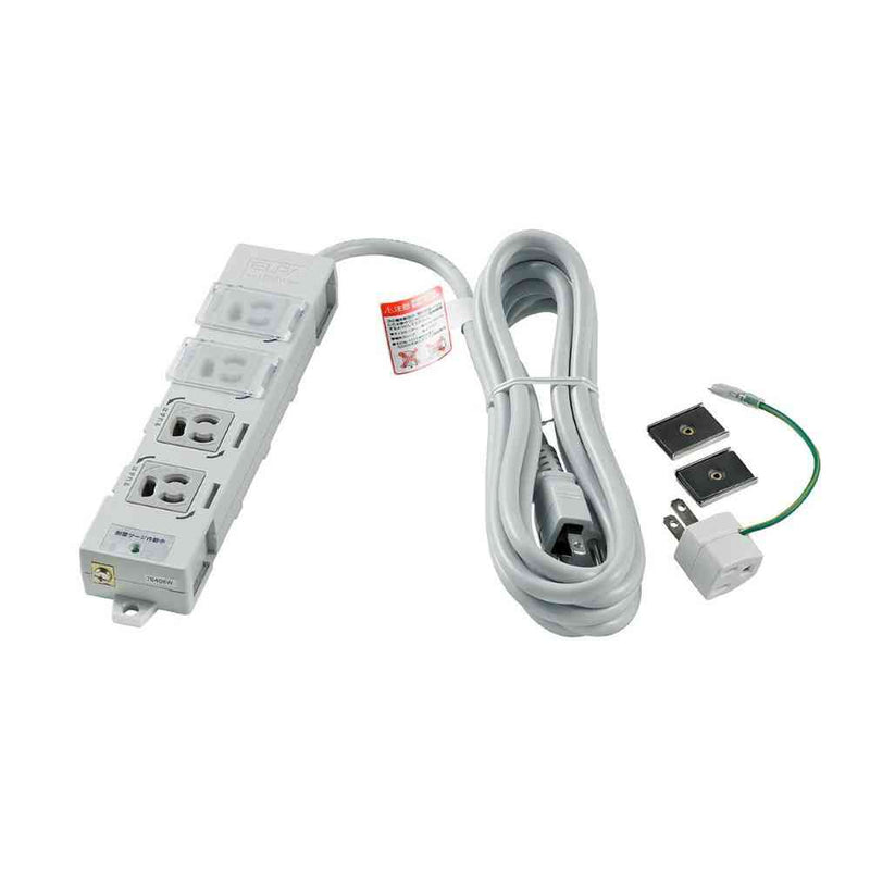 エルパ ELPA カバー付事務所向けタップ 耐雷 4個口3m OAT-JPC43SB