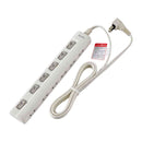 エルパ ELPA LEDランプ スイッチ付タップ 6個口 2m WLS-LY62EB ホワイト