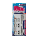 エルパ ELPA ランプレススイッチ付タップ 3個口 1m WLS-U31EB ホワイト