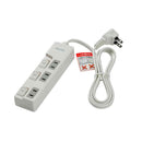 エルパ ELPA ランプレススイッチ付タップ 3個口 1m WLS-U31EB ホワイト