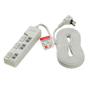 エルパ ELPA ランプレススイッチ付タップ 3個口 5m WLS-U35EB ホワイト