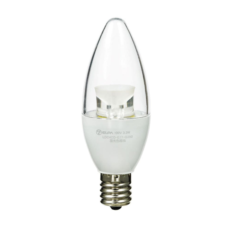 エルパ ELPA ＬＥＤ電球シャンデリア LED 省エネ E17 3.3W LDC4CL-E17-G351