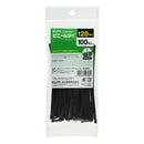 エルパ ELPA ビニールタイ 黒 100本入 CB-N01P(BK)
