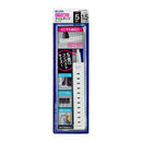 朝日電器  ELPA スリムタップ 5個口 1.5m WL-5015B (W)
