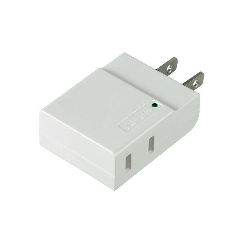 エルパ ELPA コンパクトタップ 耐雷 2個口 A-CT002SB(W)
