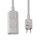 エルパ ELPA 扉付電源タップ AC 3個口 5m ホワイト WBT-N3050B