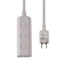 エルパ ELPA 扉付電源タップ AC 4個口 3m ホワイト WBT-N4030B