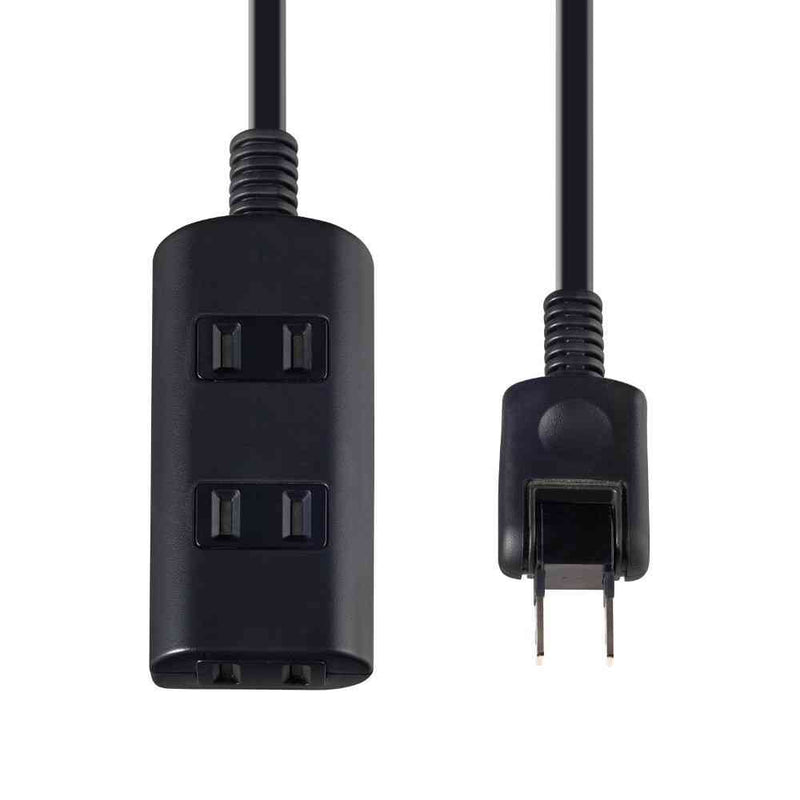 エルパ ELPA 扉付電源タップ AC 3個口 1m ブラック WBT-N3010B