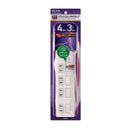 エルパ ELPA 耐雷電源タップ 個別スイッチ AC 4個口 3m ホワイト WBS-LS403